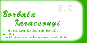 borbala karacsonyi business card